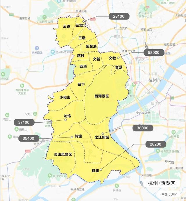 杭州区域划分图，自然美景的探索之旅