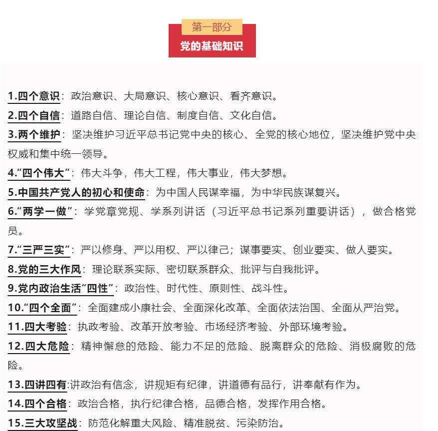 最新党政知识学习指南概览